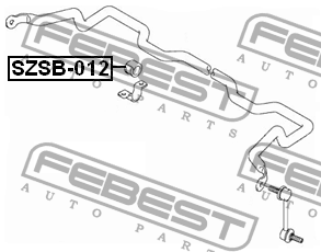 SUZUKI LIANA 06- втулка переднего стабилизатора SZSB-012 FEBEST