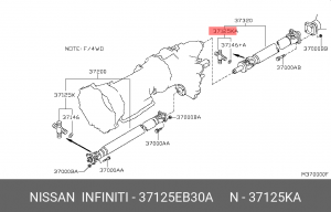 Nissan Pathfinder крестовина заднего кардана задняя 37125-EB30A NISSAN INFINITI