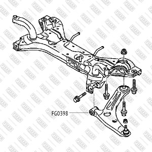 MITSUBISHI ASX, Colt 04-, Outlander XL, NEW 12-, Lancer 10 с\блок переднего рыча FG0398 FIXAR