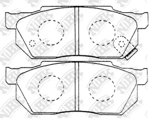 Honda Fit, Jazz GD1 01-07 R14, Logo GA3,5, Civic 91-05 колодки тормозные передни PN8263 NIBK