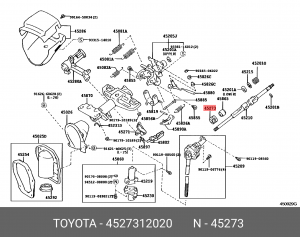 TOYOTA CORONA/CARINA 96- втулка рулевой колонки 45273-12020 TOYOTA