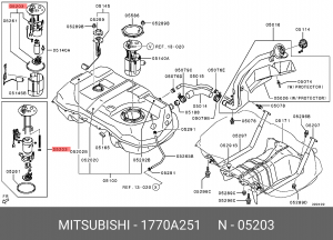 Фильтр топливный 1770A251 MITSUBISHI