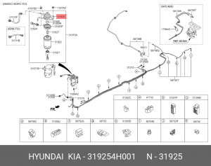 Hyundai Grand Starex D4CB подкачной насос топливного фильтра 319254H001 HYUNDAI KIA