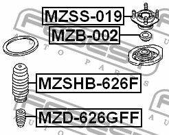 Mazda 626 опорный подшипник MZB-002 FEBEST