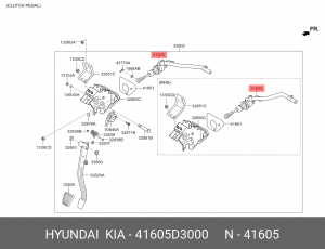 ГЛАВНЫЙ ЦИЛИНДР СЦЕПЛЕНИЯ 41605D3000 HYUNDAI KIA