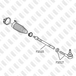 Peugeot 307, Citroen C4 04-, Berlingo/Partner 96-  наконечник рулевой FS0527 FIXAR