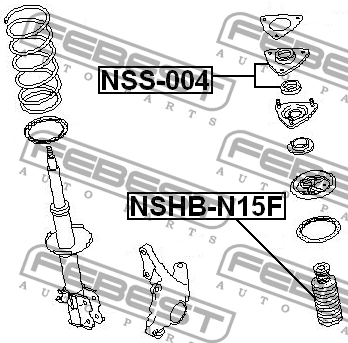 Nissan Sunny 14 пыльник переднего аммортизатора NSHB-N15F FEBEST