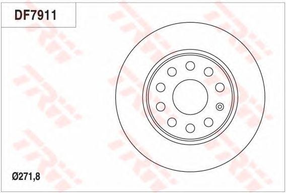 VAG Oktavia, Jetta диск тормозной задний TRW DF7911 TRW