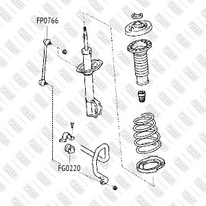 Toyota Camry V30, 40, 50 втулка стабилизатора переднего FG0220 FIXAR