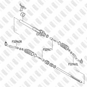 Hyundai IX35/I40/Sportage 11-/Optima 11-16/Sonata YF/i45/Grandeur 10- Наконечник FS0960R FIXAR