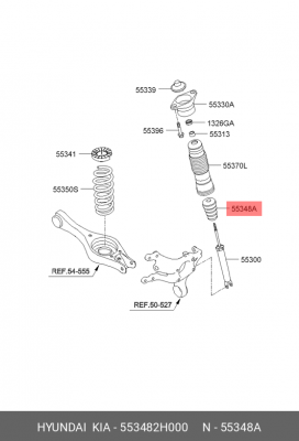 Hyundai Elantra 06-10 отбойник зад аморт. 55348-2H000 HYUNDAI KIA