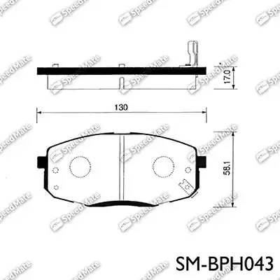 Kia Ceed 06-12/i30 09-12/Cerato09-12 Колодки тормоз. перед SM-BPH043 SPEEDMATE