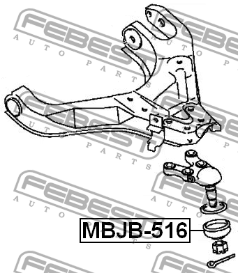 ПЫЛЬНИК ОПОРЫ ШАРОВОЙ НИЖНЕГО РЫЧАГА (MITSUBISHI PAJERO II V14W-V55W 1991-2004) MBJB-516 FEBEST