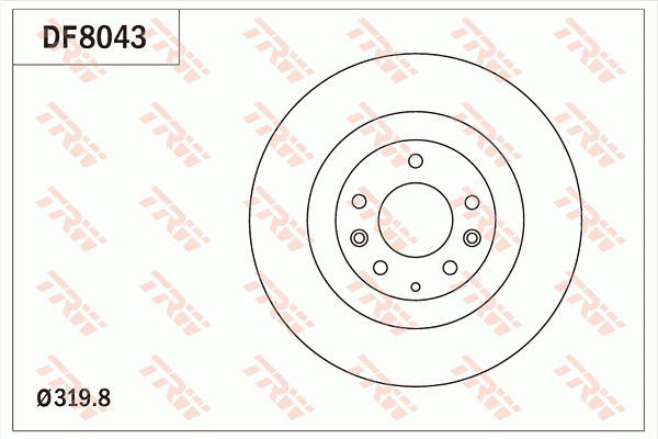 Mazda CX9 2012-  Диск тормозной передний DF8043 TRW