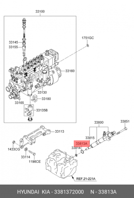 Hyundai HD 250/Trago/HD170 - кольцо уплотнительное топливной форсунки D6AC 24*32 3381372000 HYUNDAI KIA