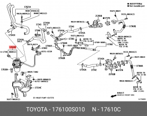 Toyota нагнетатель воздуха 17610-0S010 TOYOTA