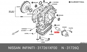 Nissan Qashqai Xtrail, ASX, Outlander XL, NEW фильтр вариатора (картридж) 317261XF00 NISSAN INFINITI