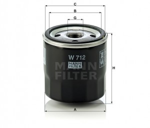 Фильтр масляный W 712 MANN FILTER
