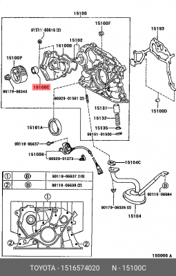 Toyota сальник маслянного насоса 18x30x7 15165-74020 TOYOTA