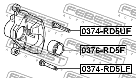 HONDA ACCORD CL/CN/CM палец суппорта верхний 0374-RD5UF FEBEST