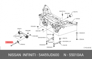 Nissan Болт крепления заднего диференциала 54459-JD600 NISSAN INFINITI
