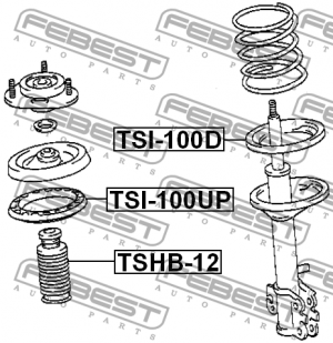Toyota проставка пружины знижняя TSI-100D FEBEST