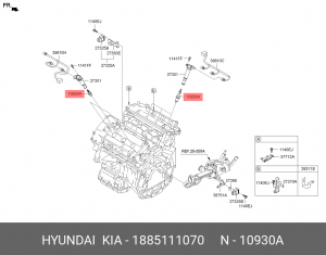 Hyundai Genesis свечи зажигания 1885111070 HYUNDAI KIA
