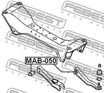 MITSUBISHI GALANT E55A/E75A 1992-1996 с/блок заднего поперечного рычага MAB-050 FEBEST