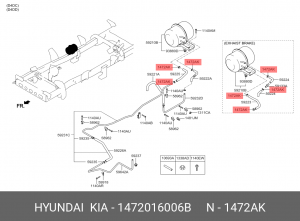 Hyundai i30 6-11 / Kia Ceed 6-11 хомут пыльника рулевой рейки маленький 1472016006B HYUNDAI KIA