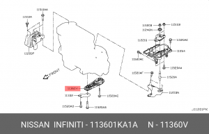 Nissan Juke 10- MT опора ДВС задняя 11360-1KA1A NISSAN INFINITI