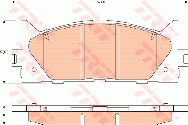 Toyota Camry Тормозные колодки передние GDB3429 TRW