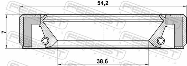 Suzuki GV 05- сальник раздатки заднего кардана 40x54x7 95GBY-40540707L FEBEST