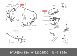 80А Предохранитель силовой с ножками 9182322500 HYUNDAI KIA