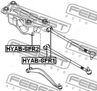 Hyundai Santa Fe c00 Сайлентблок заднего рычага 55454-3B000 HYAB-SFR2 FEBEST