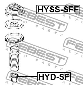 Hyundai SantaFe 00-05, Trajet 00- Опора амортизатора  передняя HYSS-SFF FEBEST