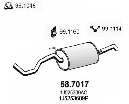 VAG Octavia глушитель 587017 ASSO