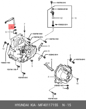 KIA уплотнительное кольцо MF40117155 HYUNDAI KIA