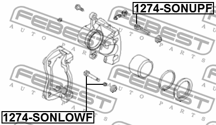 Hyundai i30/Ceed 06-11/Sportage 08-/10-/ix35/Cerato09-12 палец перед суппорта ни 1274-SONUPF FEBEST