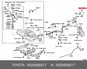 Toyota заклепка лючка бензобака 90269-06017 TOYOTA