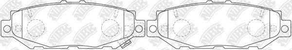 Toyota crown тормозные колодки задние PN1363 NIBK