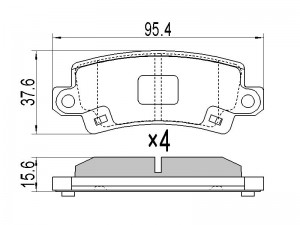 Toyota Corolla (E120)  колодка задняя дисковая ST0446602160 SAT