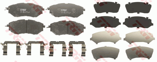 Колодки тормозные (Колодки тормозные дисковые передн SUBARU: LEGACY IV 03-, LEGA GDB3372 TRW
