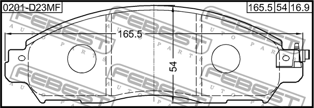 Nissan NP300 Navara 15- колодки тормозные передние 0201-D23MF FEBEST