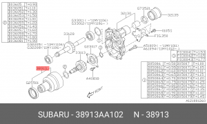Subaru Муфта коробки передач 38913AA102 SUBARU