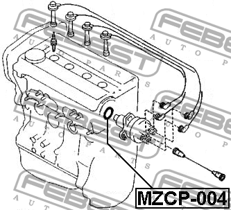 Mazda Demio Кольцо уплотнительное трамблера MZCP-004 FEBEST