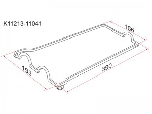 Toyota 4E-FE/5E-FE (11213-11040) Прокладка клапанной крышки K1121311041 SAT