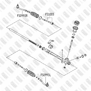 Kia Rio 06-11, Verna 06- Тяга рулевая ЭУР FS1003 FIXAR