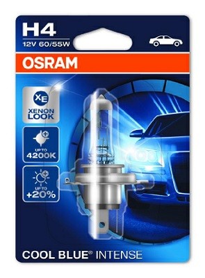 H4 60/55W 12V P43T Cool Blue INTENSE блистер 64193CBI-01B OSRAM