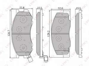 TOYOTA TOWNACE/LITEACE SR40 1996-2001 колодки тормозные передние BD-7515 LYNXAUTO