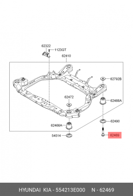 Kia Sorento 02-08/Rio 06-11 болт подрамника 554213E000 HYUNDAI KIA